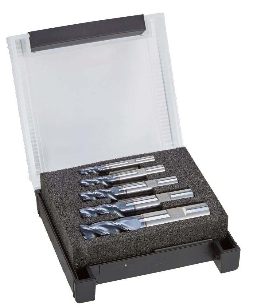 Jeu de fraises carbure monobloc D4 TiALN 4 pièces queue HB 6,8,10,12mm 