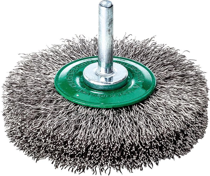 Brosse ronde sur tige inox ond. 50x0,2mm 