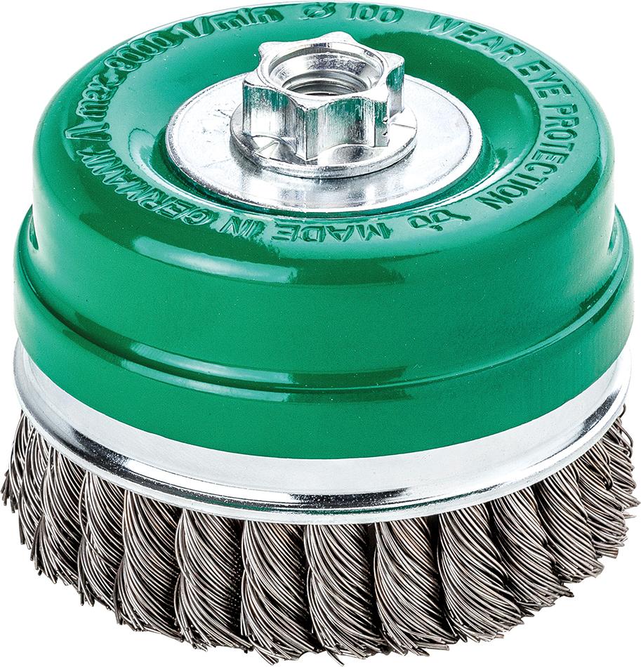 Brosse boisseau inox torsadée 80x0,5mm 