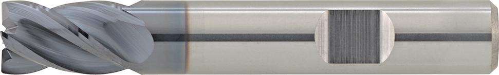 Fraise HPC courte carburemonobloc type INOX TiALN 35/38° D4 10mm 