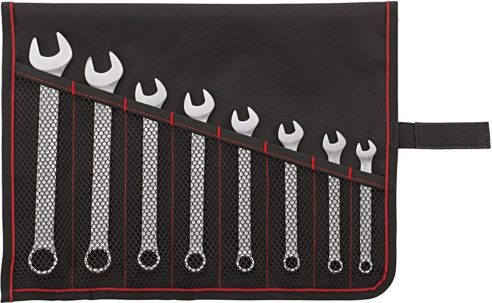 Jeu de clés mixtes DIN3113A 8-19mm 8 pcs, ds sac roulettes 