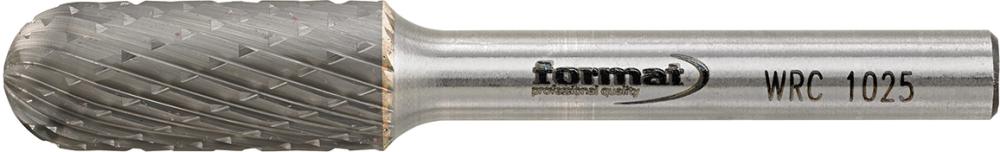 Fraise sur tige carbure forme cyl. bout arrondi 1025 C 6mm 10x25mm 