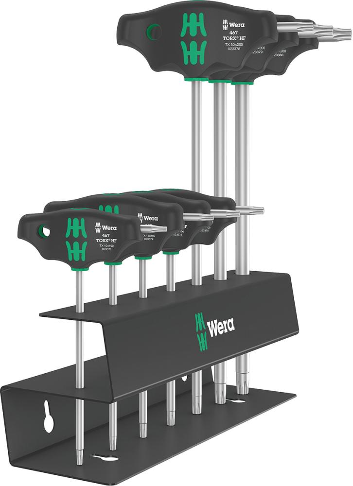 Jeu de tournevis manche en T sur support droit 7 pcs T6-30 porte-vis prise de force latérale 