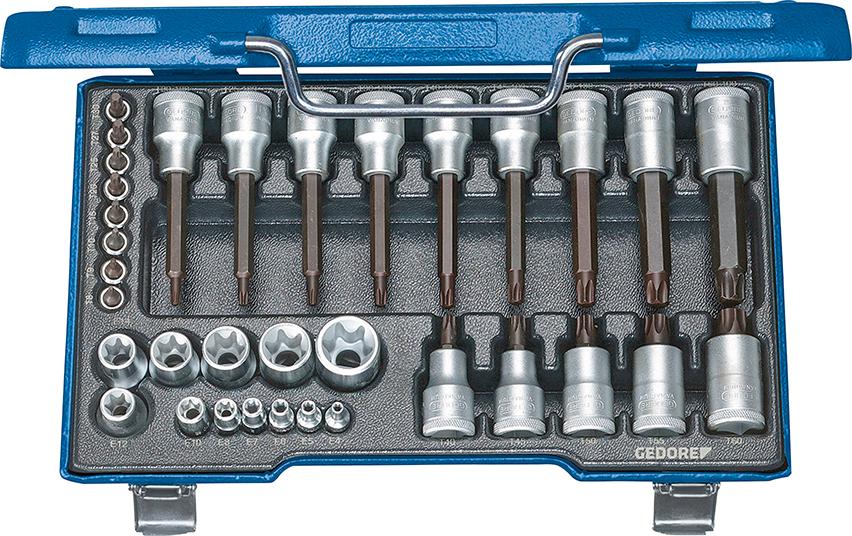 Embout de vissage coffret, 34 pièces 19 TX 20
