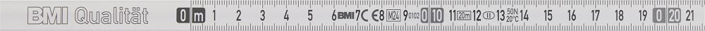 Mètre-ruban à boîtier acier blanc 10mx13mm début de mesure A Flextop