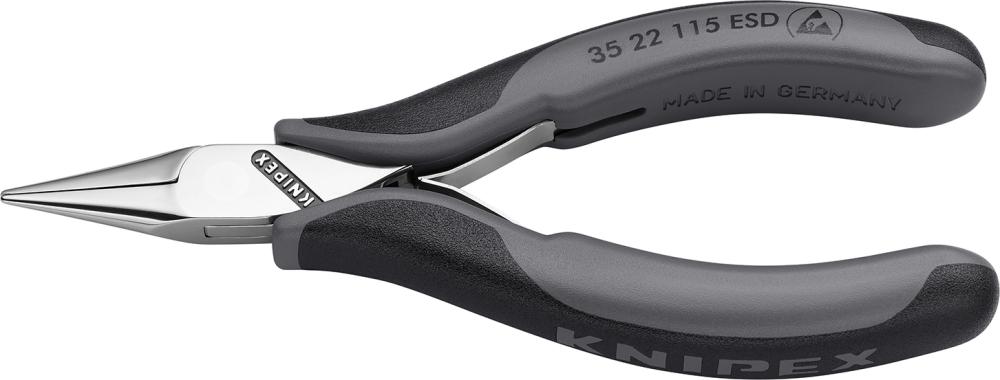 Pince à becs fins Électronique ESD mors plats et ronds 115mm