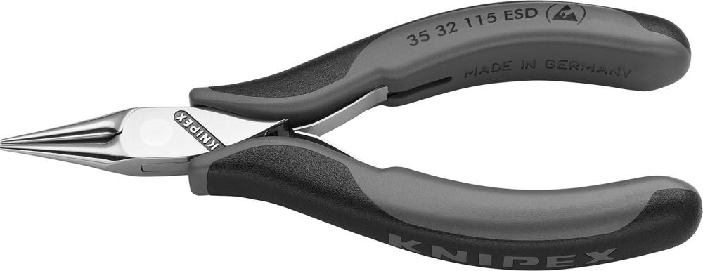 Pince à becs fins Électronique ESD mors ronds et pointus 115mm 