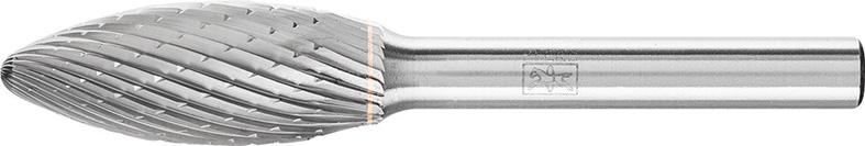 Fraise sur tige carbure forme flamme B 1230 3PLUS 6mm 12x30mm 