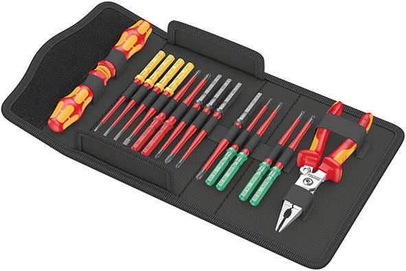 Jeu de lames interchangeables Kraftform Kompakt VDE 17 pièces, avec pince