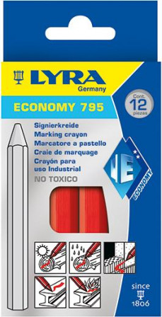 Craie de marquage 795 rou ge 12 pièce Lyra