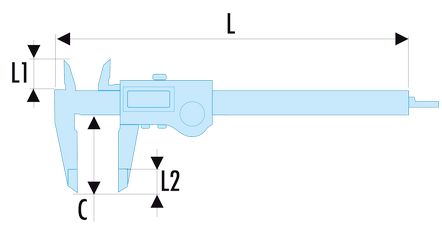 Pied à coulisse à affichage digital - 1/100ème