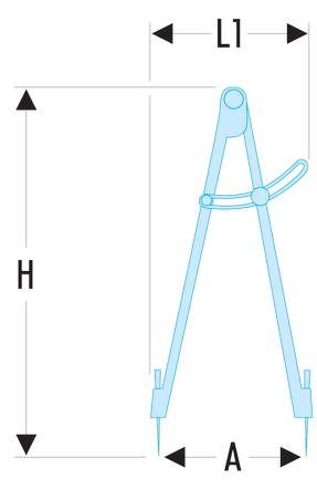 Compas 1/4 de cercle