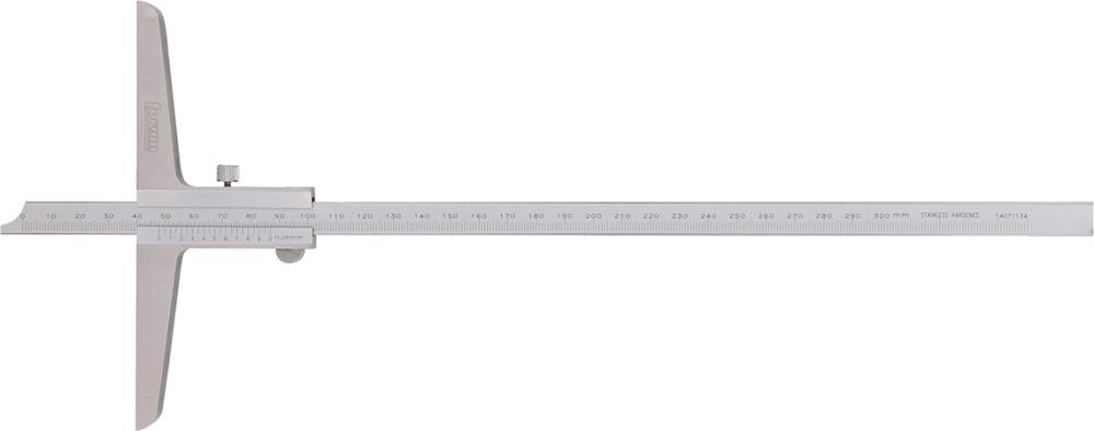 Jauge de profondeur avec une règle droite Acier in ox 300mm 
