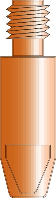 Buse de courant M6 0,8 mm - 28mm E-Cu