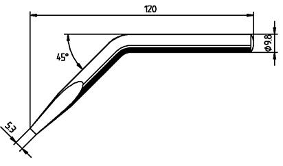 Panne forme de burin coudée 0152JD 