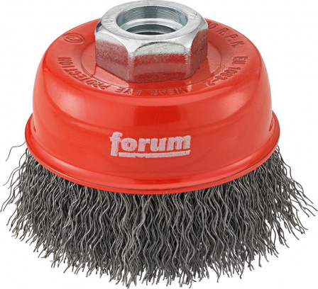 Brosse à boisseau acierM1 4 fil d'acier 100 x0,3 mm ondulée 