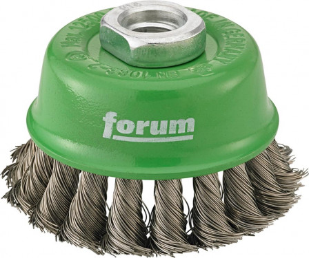 Brosse à boisseau M14 aci er inoxydable 65x0,50mm tressée 