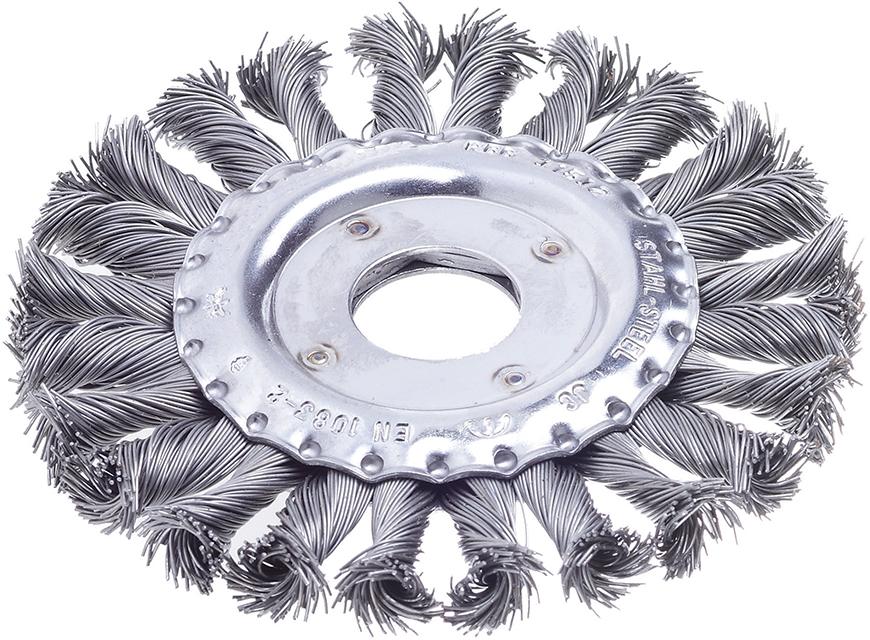 Brosse circulaire fil aci er 125mm torsadée 