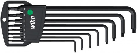 Jeu de clés mâles coudées tête sphérique T9-T40x mm 8 pièces 