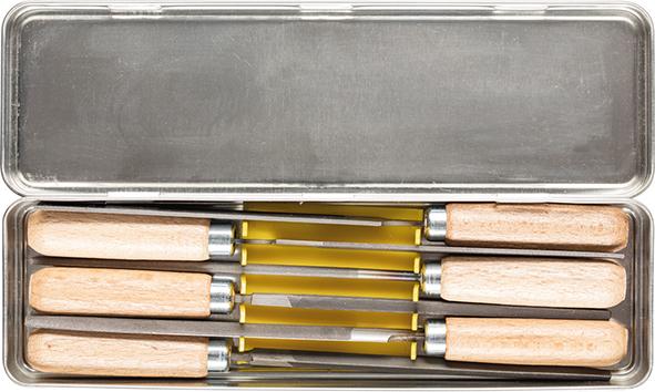 Jeu de limes à clé 265K 100mm taille 2 6 pièces 