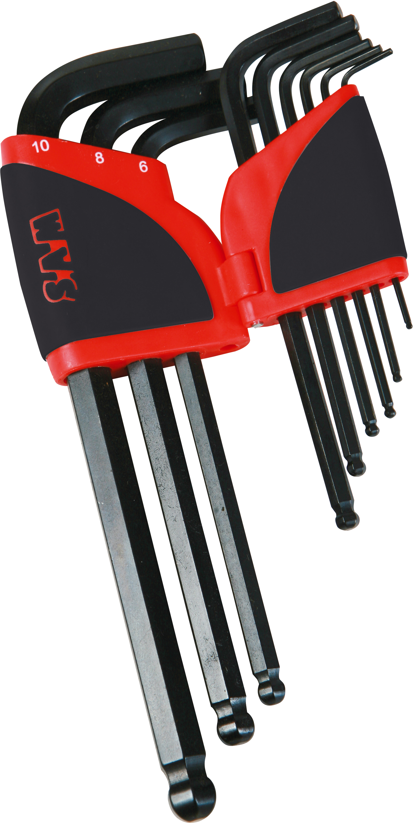 RATELIER DE 9 CLES MALES DE 2,5 A 10 MM + CLIP