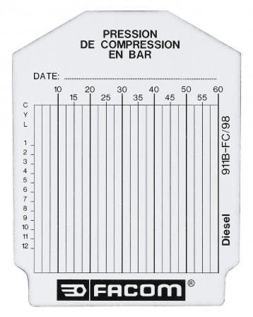 Sachet de 100 fiches de contrôle - Diesel