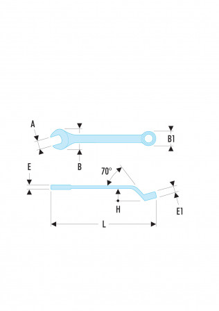 Clé mixtes contrecoudées métriques