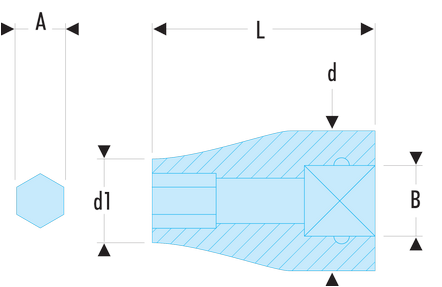 Douille impact porte-embouts 3/8