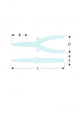 Pince à becs demi-ronds longs isolées 1000 Volts série VSE