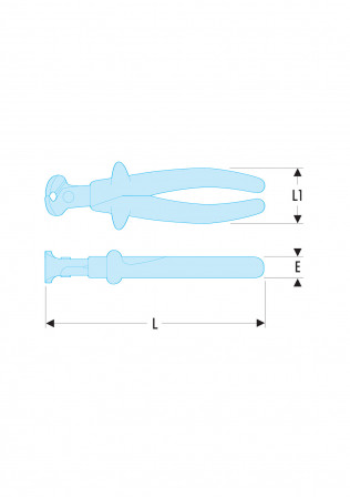 Pince coupante devant isolée 1000 Volts série VSE pour fil dur
