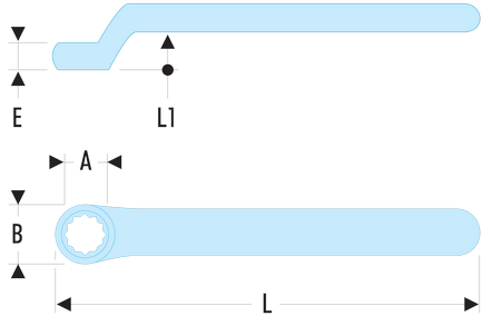 Clé polygonales contrecoudées isolées 1000 Volts série VSE