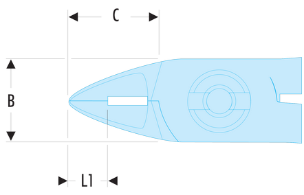 Pince coupante ESD diagonale  pour composants DIP - CMS