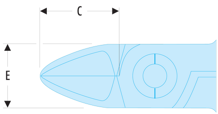 Pince coupantes ESD «&nbsp;allongées&nbsp;» : accessibilité