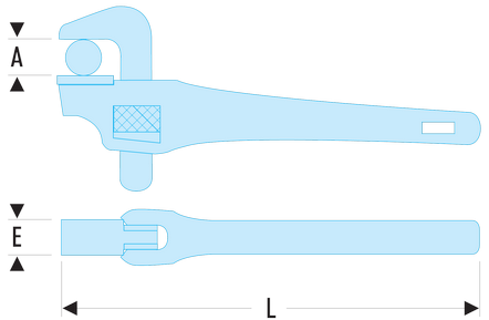 Clé modèles «&nbsp;Américain&nbsp;» 90° - Alliage léger