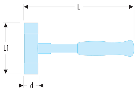 Massette sans rebond à embouts interchangeables