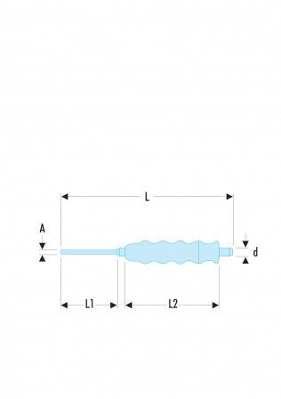 chasse-clou gaine - diam.2mm