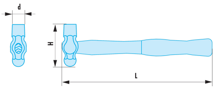 Marteau à tête ronde ADF
