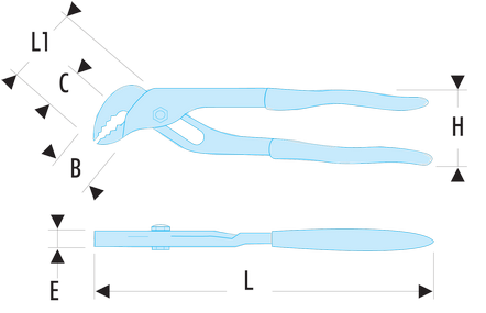 Pince à mors droits ''très grande capacité''