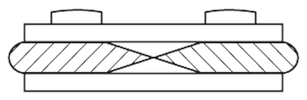 Coupe-boulon bras forgés coupe axiale