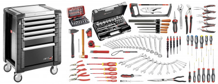 Sélection maintenance industrielle 165 outils - servante 6 tiroirs