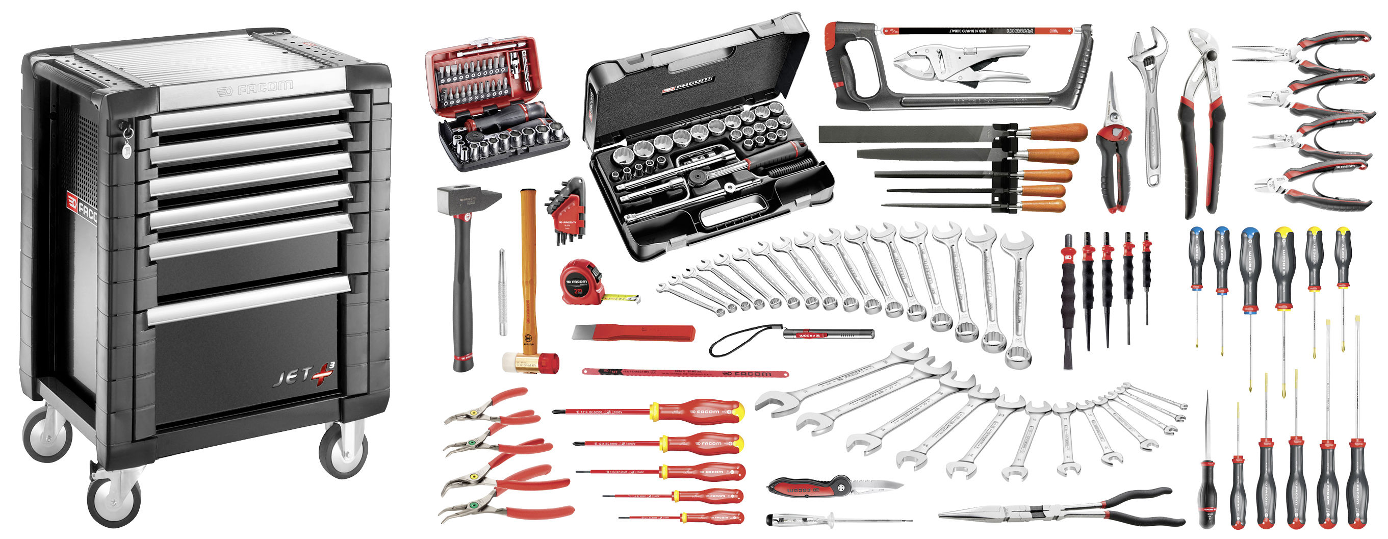 Sélection maintenance industrielle 165 outils - servante 6 tiroirs