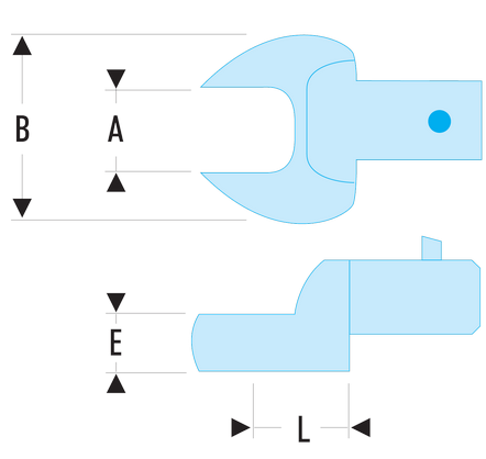 Embout à fourche métriques - attachement 9 x 12 mm