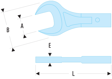 Embout à fourche - attachement 20 x 7 mm