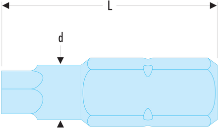 Embout standard série 1 pour vis 6 pans creux métriques