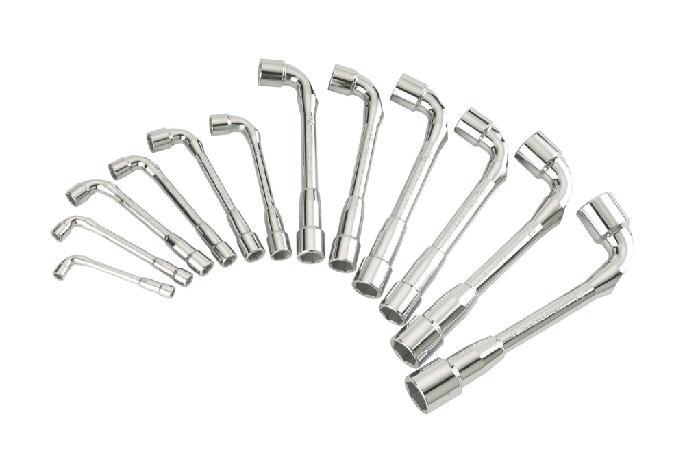 jeu de 12 cles a pipe debouchees 7 a 24 mm 6x6 pans