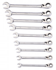 JEU DE 9 CLES MIXTES A CLIQUET MULTI-EMPREINTES