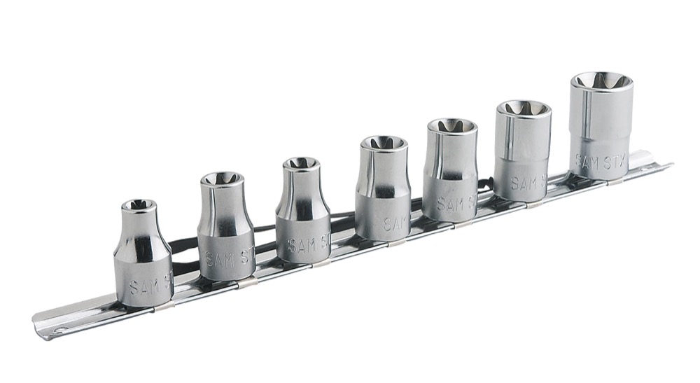 rack de 7 douilles 1/2 torx standard
