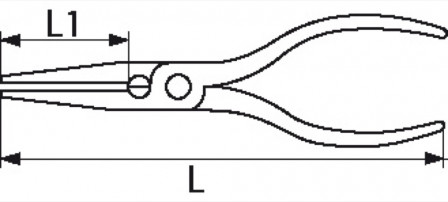 pince electronique bec plat court