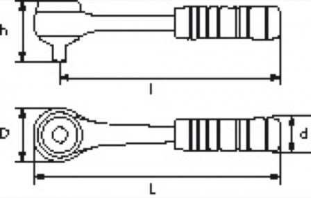 cliquet 1/2 push 120 dents a inversion par levier