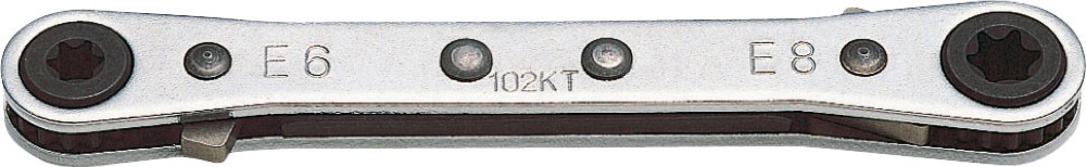 clé cliquet torx femelle e6 + e8